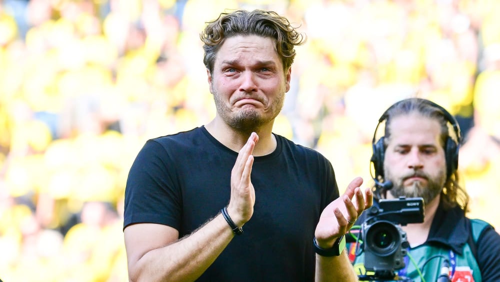 Emotionen pur: Dortmund-Coach Edin Terzic haderte nach der verpassten Meisterschaft.
