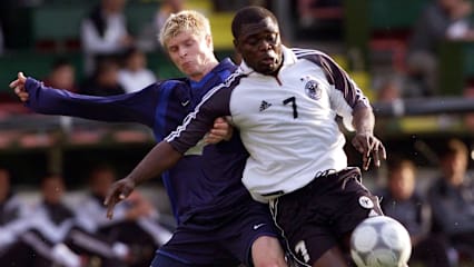 Das erste von 43 Länderspielen: Gerald Asamoah 2001 gegen die Slowakei