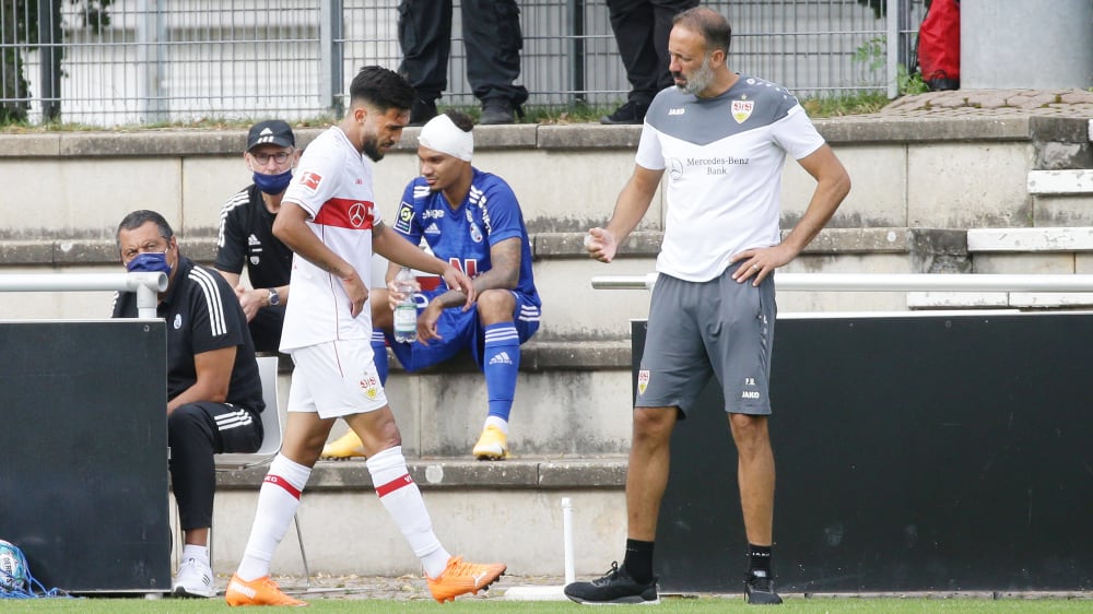 Die Hüfte zwickt: Nicolas Gonzalez musste beim Testspiel runter.