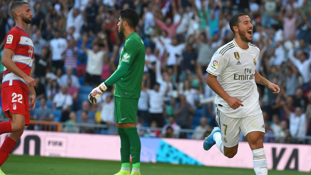 Premiere: Eden Hazard traf erstmals für Real Madrid.