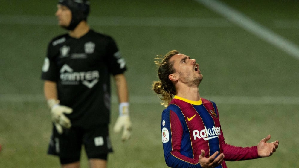 Mit Ach und Krach ins Achtelfinale: Antoine Griezmann und der FC Barcelona in Cornella.