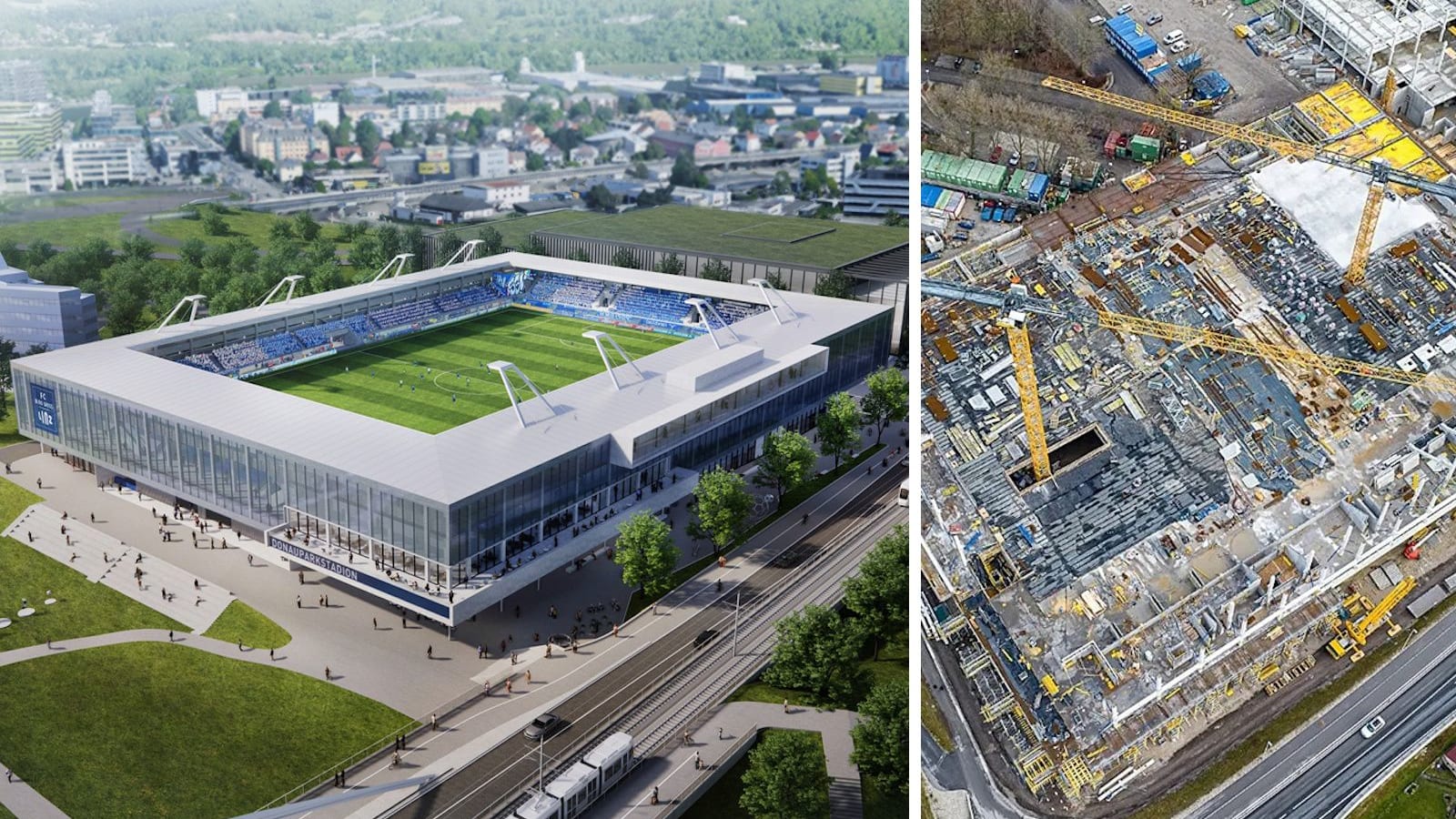Donauparkstadion BlauWeiß Linz baut an der neuen Arena kicker