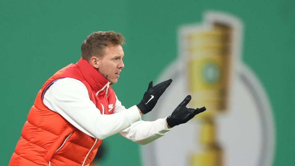Lotste seine Mannschaft am Mittwochabend ins DFB-Pokal-Halbfinale: Julian Nagelsmann.