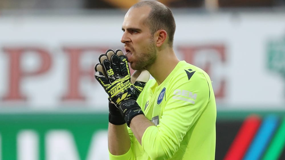 Patzte kurz vor Schluss entscheidend: Karlsruhes Keeper Marius Gersbeck.