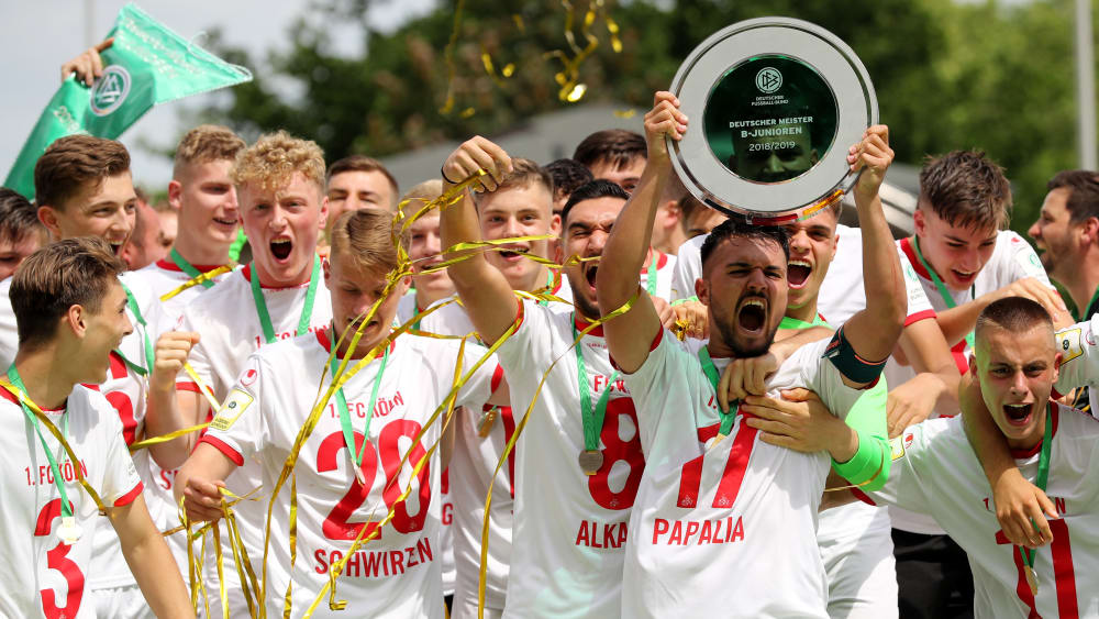 Großer Jubel: Der 1. FC Köln ist B-Junioren-Meister 2019.