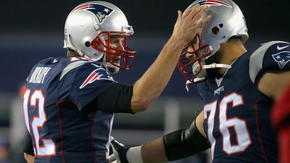 Tom Brady und Sebastian Vollmer