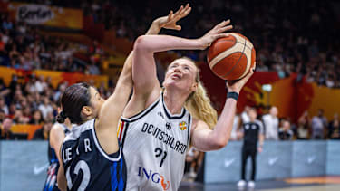Basketball Berlin 08.09.2026 FIBA Women™s Basketball World Cup Germany 2026 Viertelfinal Qualifikation Deutschland (GER) - Südkorea (KOR) Marie Gülich (Deutschland, No.21) Gulich *** Basketball Berlin, September 8, 2026, FIBA Women’s Basketball World Cup Germany 2026, Quarterfinal Qualifier: Germany (GER) vs. South Korea (KOR), Marie Gülich (Germany), No. 21 Gulich