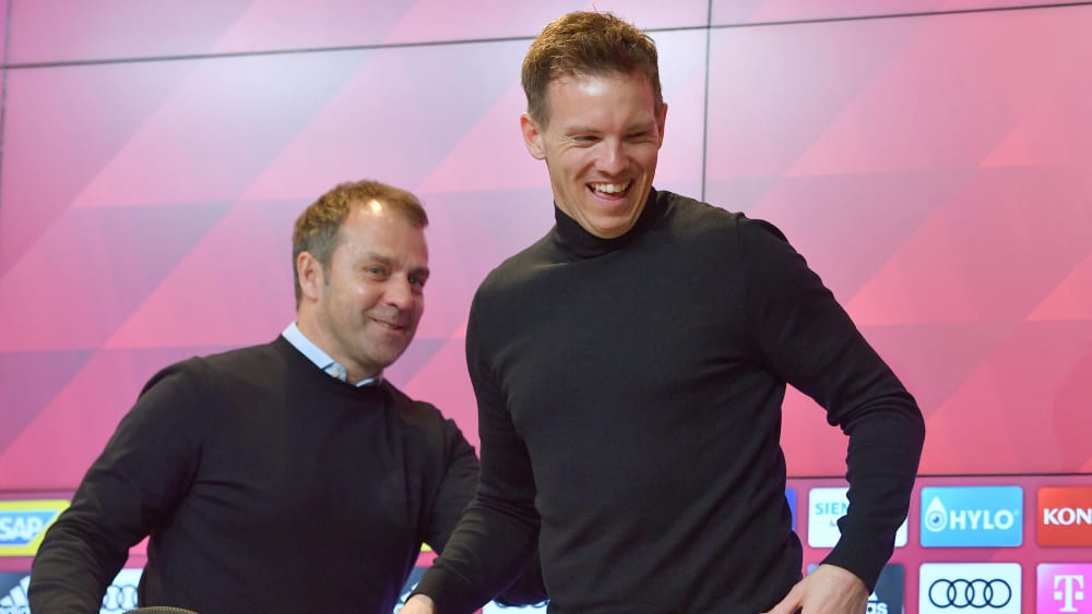 Vorgänger und Nachfolger: Hansi Flick (li.) und Julian Nagelsmann.