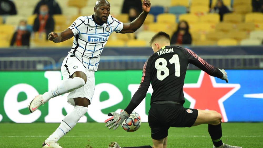 Auch Inter-Stürmer Romelu Lukaku kam einfach nicht an Schachtar-Keeper Anatoliy Trubin vorbei.