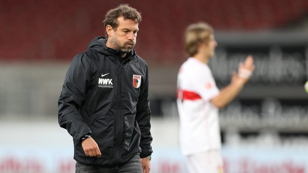 Erstmal durchpusten: Für Markus Weinzierl und seine Augsburger war wesentlich mehr drin.
