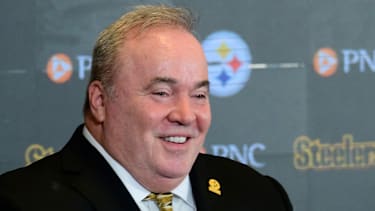 Pittsburgh Steelers new head coach Mike McCarthy smiles during the press conference at Acrisure Stadium on Tuesday, January 27, 2026 in Pittsburgh. Mike McCarthy, a Pittsburgh area native replaces Mike Tomlin who was the Pittsburgh Steelers coach for the 19 season. Photo by Archie Carpenter/UPI Photo via Newscom picture alliance