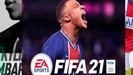Mbappé in Jubelstimmung auf dem Cover der Standard Edition von FIFA 21