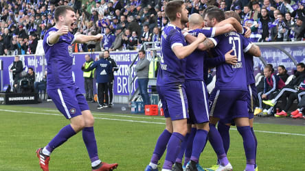 Aue durfte einen Heimsieg gegen Hamburg bejubeln.