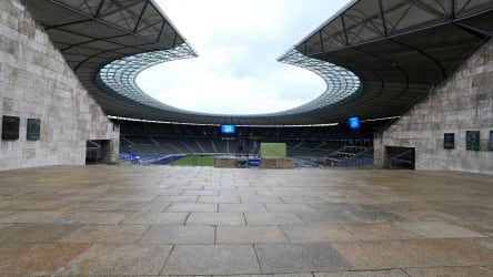 Menschenleeres Berliner Olympiastadion