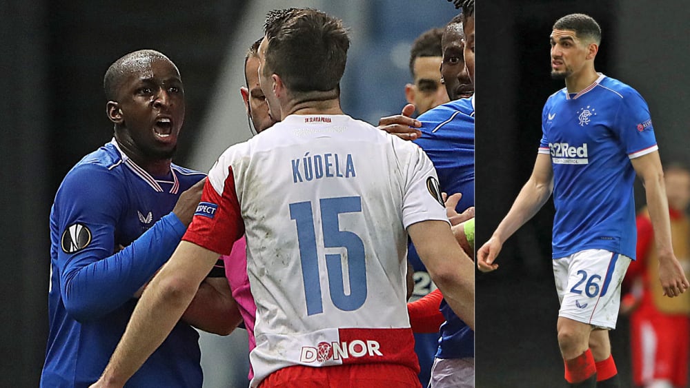 Ein Vorfall, der noch immer hohe Wellen schlägt: Leon Balogun (re.) über die rassistische Beleidung gegen Glen Kamara (li.).