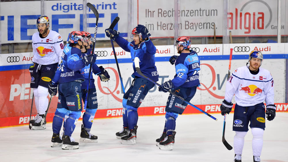 Wieder jubeln die Ingolstädter: Der EHC Red Bull München ist im DEL-Halbfinale nur Zuschauer.