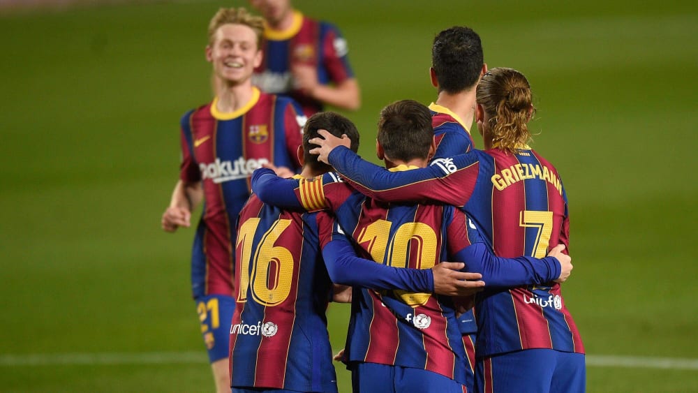 Messi und Co. hatten beim 5:2 gegen Getafe Grund zum Jubeln.