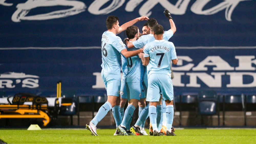 Die Citizens bejubeln den ersten Treffer von Ilkay Gündogan.