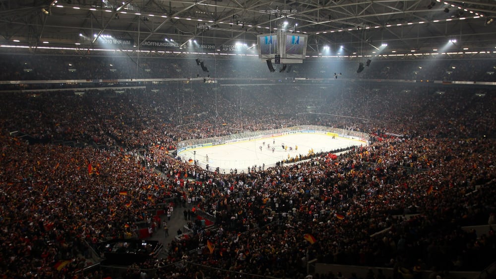 Eishockey-WM-Eröffnungsspiel 2010 auf Schalke.