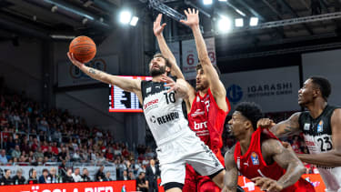 Bastian Doreth (medi Bayreuth, 10), Gabriel Chachashvili (Brose Bamberg, 21), Patrick Miller (Brose 