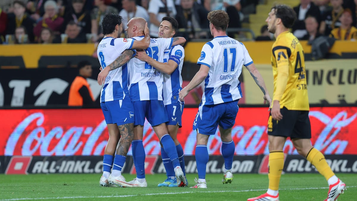 Thorsteinsson twee keer van afstand: Hertha wint in Dresden