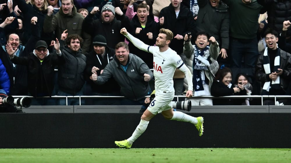 Relaxed celebration: Timo Werner after the 1-1 draw against Crystal Palace.