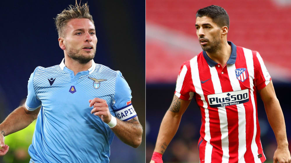 Torgefährlich: Ciro Immobile (Lazio) und Luis Suarez (Atletico).