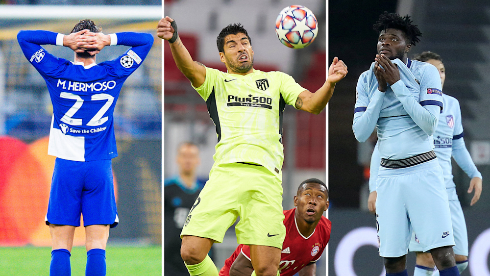 Die Reise nach Deutschland lohnte nicht: Mario Hermoso, Luis Suarez und Thomas Partey (v.li.)