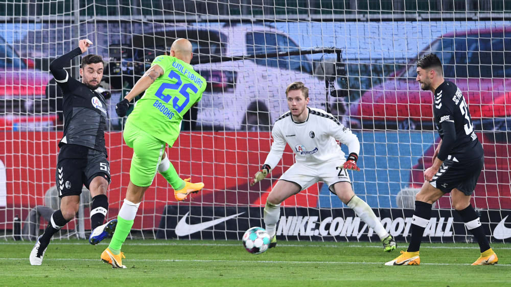 Führungstor: John Anthony Brooks schießt zum 1:0 für den VfL ein.