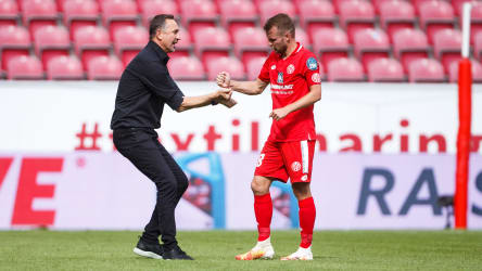 Trainer Achim Beierlorzer und Daniel Brosinski