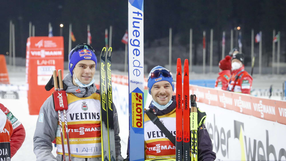 Hoffnungsträger in Oberstdorf: Vinzenz Geiger und Fabian Rießle (re.) sollen Edelmetall für den DSV holen.