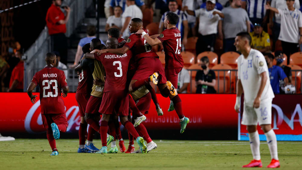 Starke Vorrunde beim Gold Cup: Katar steht im Viertelfinale.