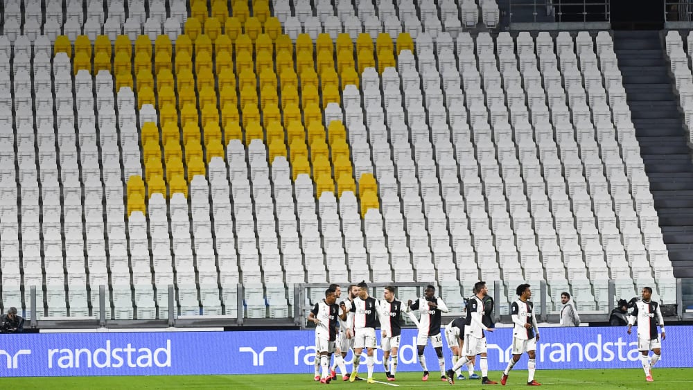 Freude vor leeren Rängen: Juve-Spieler beim Torjubel.