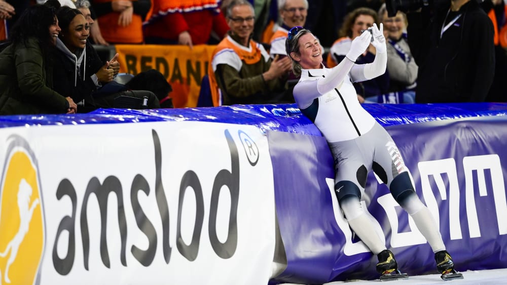 Claudia Pechstein in Heerenveen