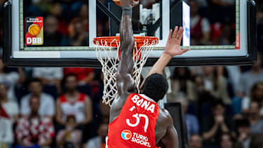 Basketball Hamburg 21.08.2026 Turkish Airlines Supercup 2026 Kroatien (CRO) - Türkei (TUR) Adem Bona (Türkei, No.30) *** Basketball Hamburg, August 21, 2026 Turkish Airlines Supercup 2026 Croatia (CRO) vs. Turkey (TUR) Adem Bona, Turkey, No. 30