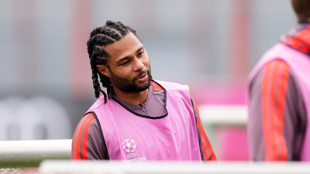 Augen auf fürs Duell mit dem Ex-Verein: Serge Gnabry beim Abschlusstraining des FC Bayern.