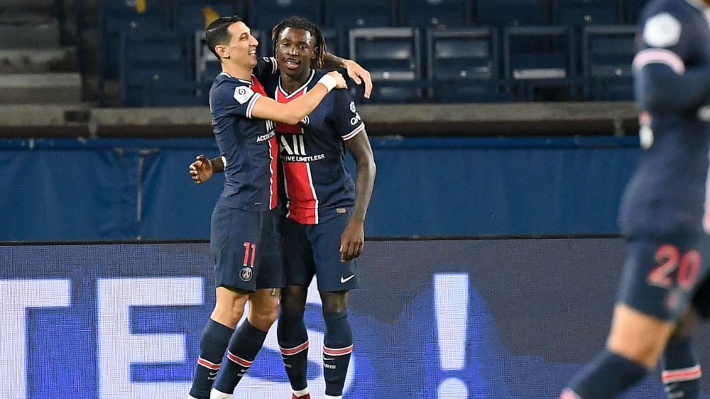 Torschützen unter sich: Angel di Maria und Moise Kean (r.).