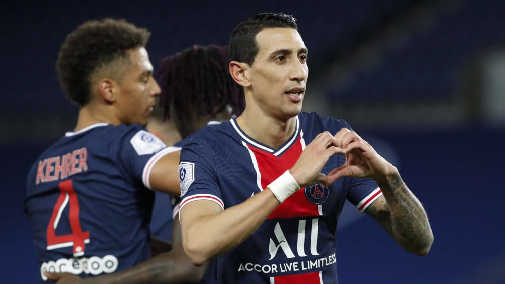 Herzliche Freude: Angel di Maria freut sich nach seinem frühen 1:0 für PSG.