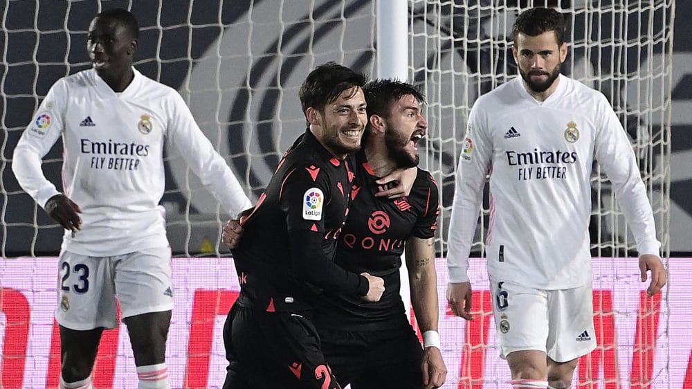 Ausgelassener Jubel: David Silva und Portu freuen sich über das 1:0.
