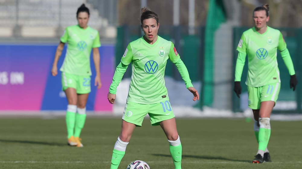 Das Viertelfinale fest im Blick: Wolfsburgs Svenja Huth.