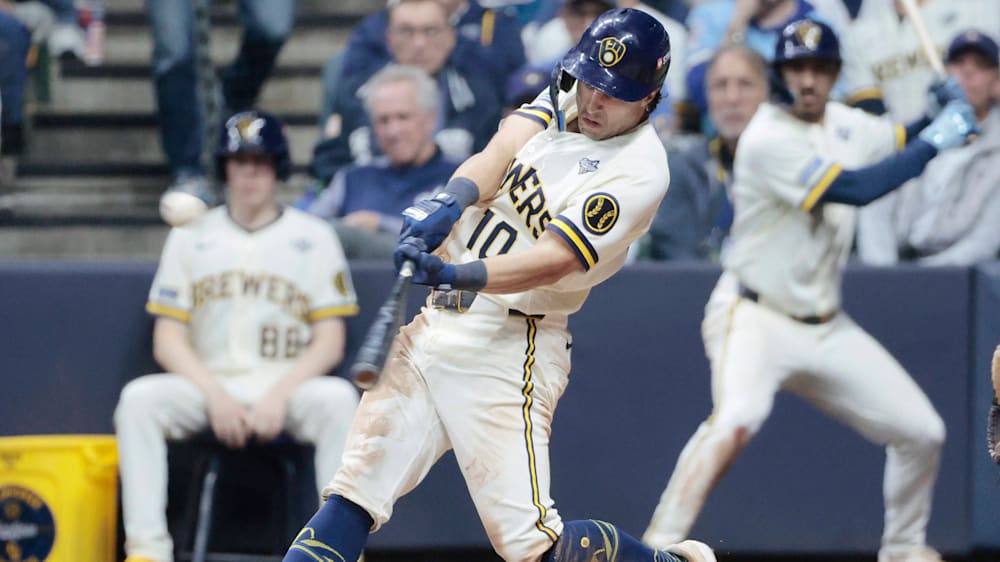 Sal Frelick schlug in Spiel zwei einen Home Run.