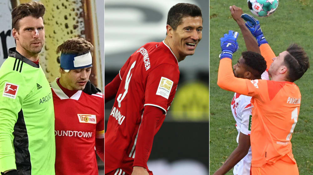Gesichter des Spieltags: Luthe, Lewandowski und Pavlenka.