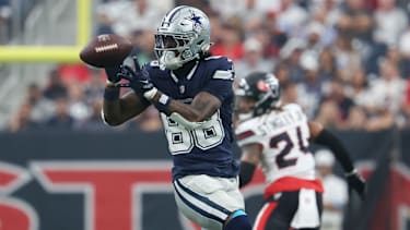 Oct 4, 2026; Houston, Texas, USA;  Dallas Cowboys wide receiver CeeDee Lamb (88) makes a catch against the Houston Texans during the first half at Reliant Stadium.  Mandatory Credit: Thomas Shea-Imagn Images