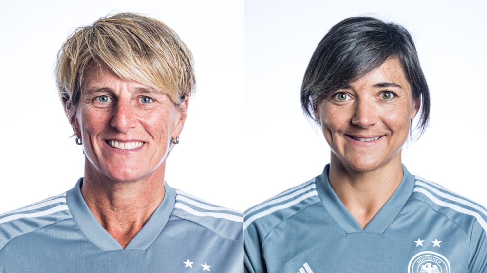 Heute in der DFB-Video-Trainersprechstunde zu Gast: Silke Rottenberg (li.) und Sabine Loderer.