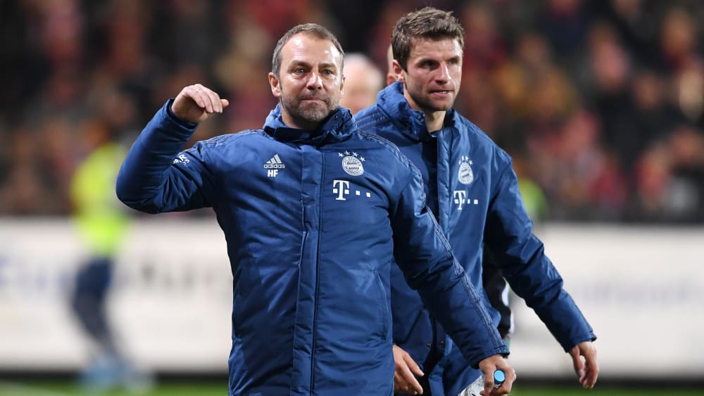 Hansi Flick (li.), Thomas Müller