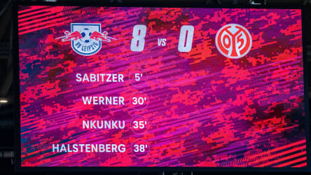 RB Leipzig kannte im letzten Spiel keine Gnade mit Mainz