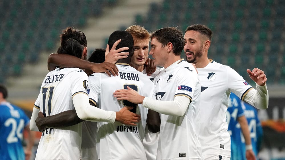 Jubel nach verdientem Sieg: Die TSG Hoffenheim freute sich über vier Tore, drei Punkte und einen Tag für die Geschichtsbücher.