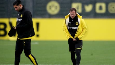 Emre Can (l.) und Mario Götze, hier bei einer Dortmunder Einheit vor der Corona-Krise.