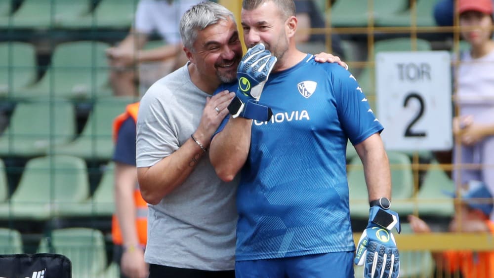 Want to lead VfL Bochum to standing again: Thomas Rees and goalkeeping coach Peter Grieber.