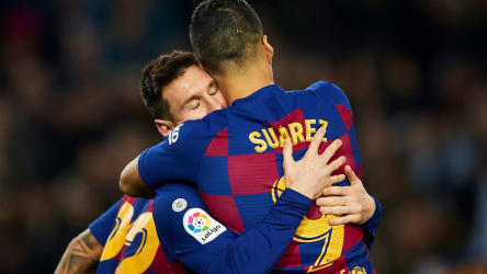 Endlich wieder vereint: Lionel Messi und Luis Suarez hatten zuletzt im Januar miteinander spielen dürfen.
